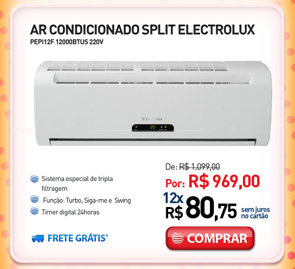AR CONDICIONADO SPLIT ELECTROLUX PEPI12F 12000BTUS 220V