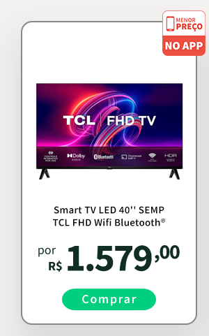 Smart TV LED 40'' SEMP TCL FHD Wifi Bluetooth®