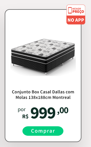 Conjunto Box Casal Dallas com Molas 138x188cm Montreal