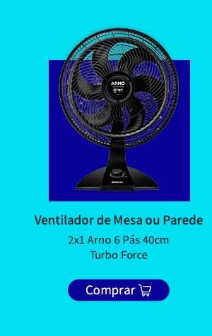 Ventilador de Mesa ou Parede 2x1 Arno 6 Pás 40cm Turbo Force