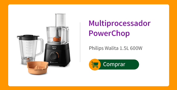 Multiprocessador PowerChop Philips Walita 1.5L 600W