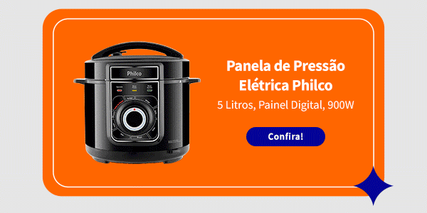 "Panela de Pressão Elétrica Philco, 5 Litros, Painel Digital, 900W
"