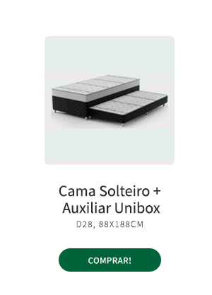 Cama Unibox Solteiro Ortopédico com Cama Auxiliar Montreal, D28, 88x188cm - Detroit