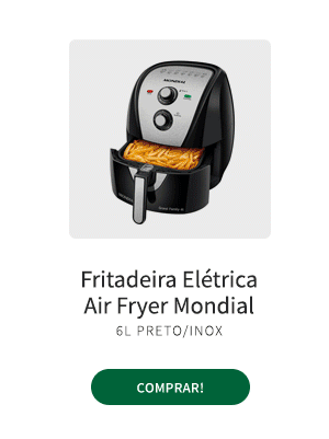 Fritadeira Elétrica Air Fryer Mondial 6L Preto/Inox Afn60bi