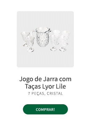 Jogo de Jarra com Taças Lyor Lile, 7 Peças, Cristal - 6869