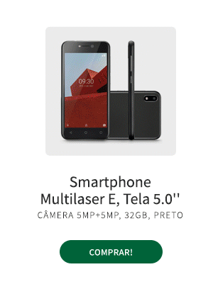 Smartphone Multilaser E, Tela 5.0'', Câmera 5MP+5MP, 32GB, Dual Chip, Preto - P9128 Smartphone Multilaser E, Tela 5.0'', Câmera 5MP 5MP, 32GB, Dual Chip, Preto - P9128